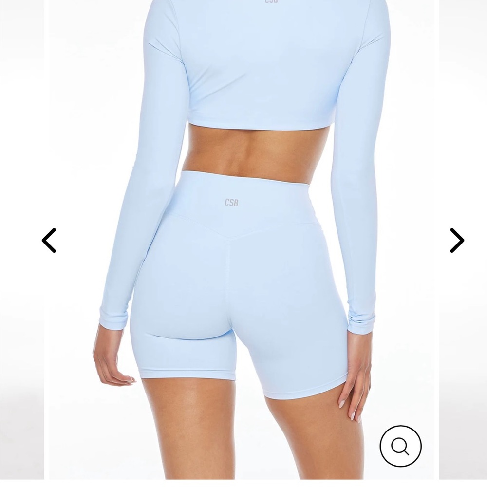 CSB X Isabella Matthews SOLD OUT online! 6 inch shorts in ice blue
